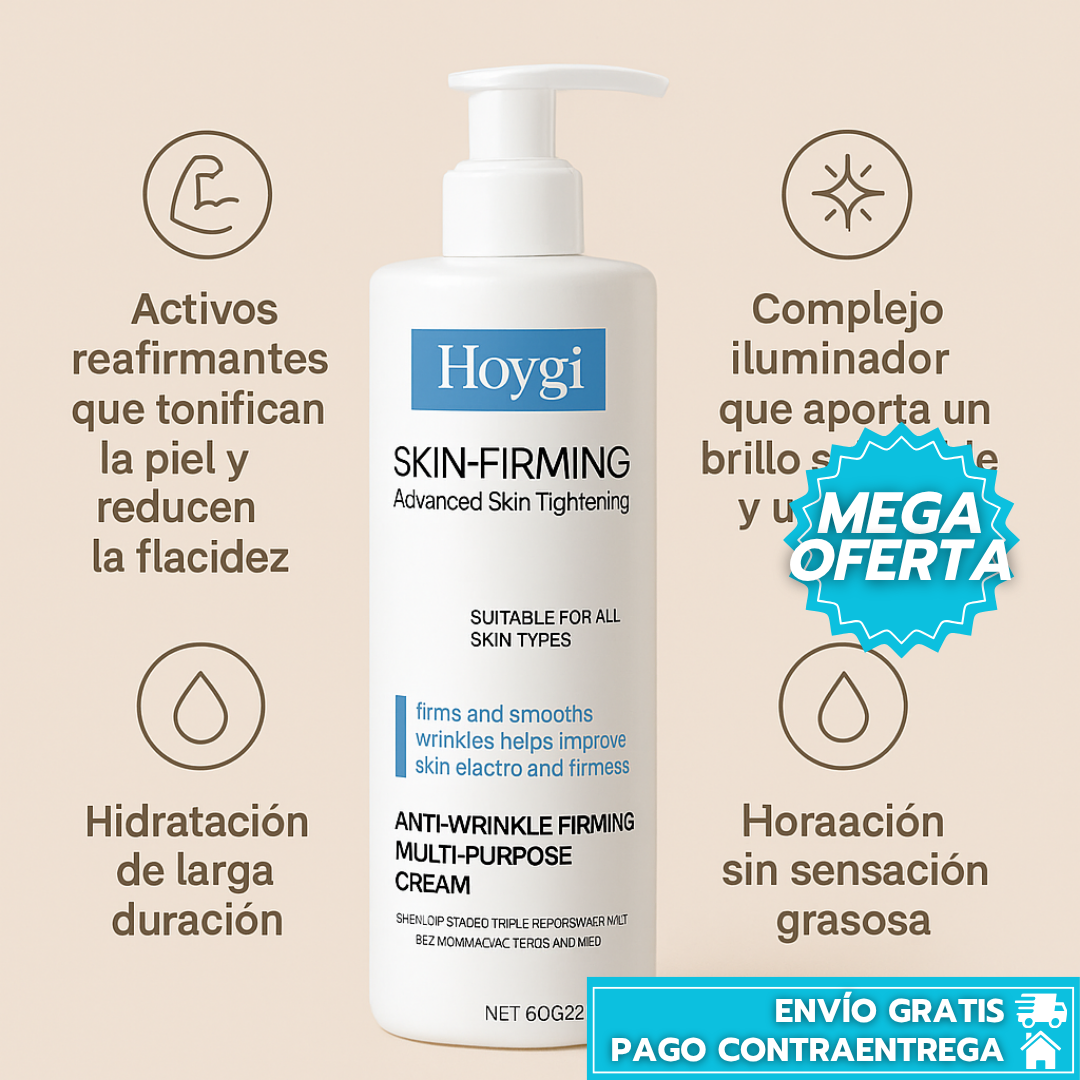Hoygi™ : Crema reafirmante que ilumina e hidrata la piel .