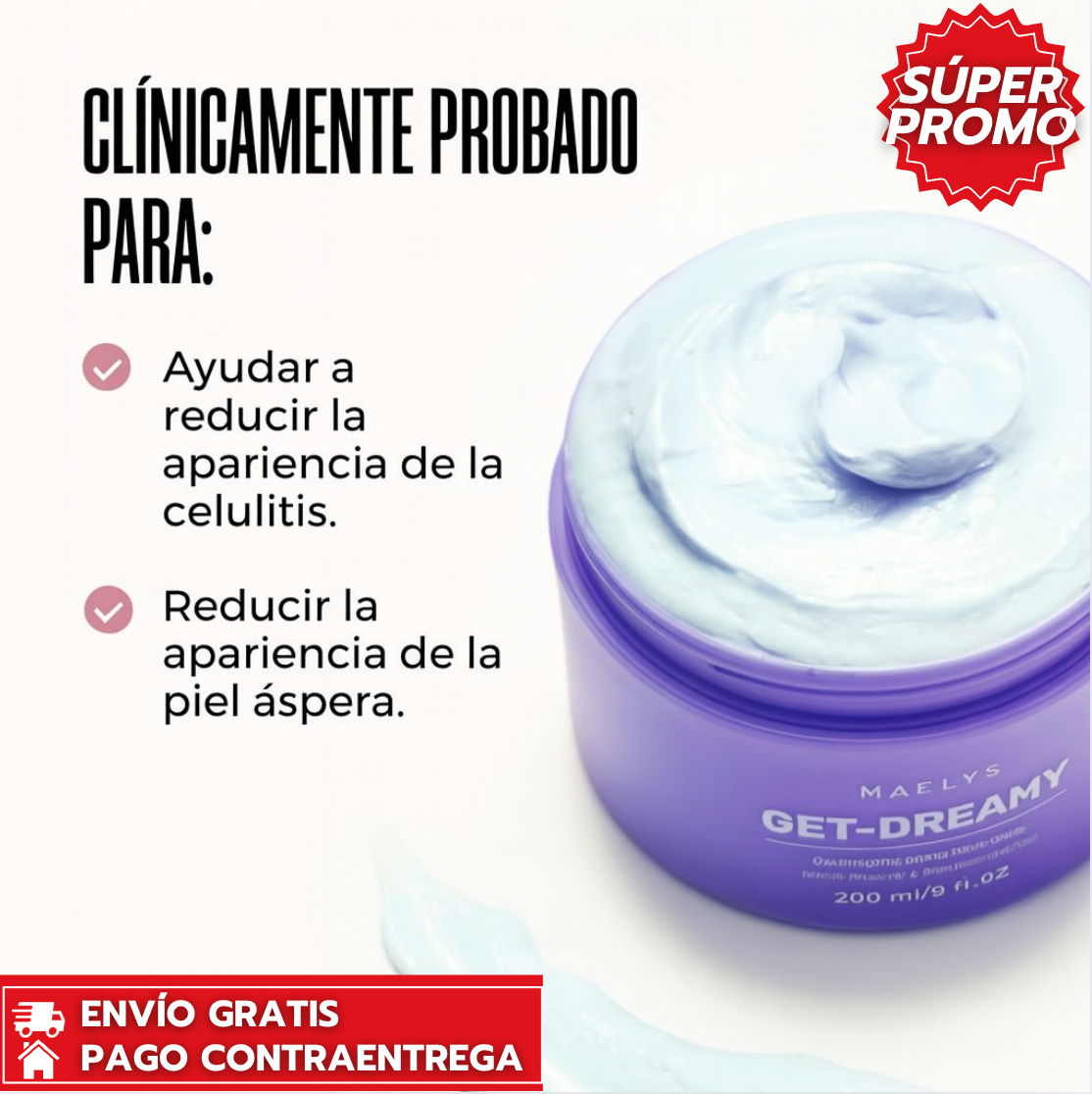 Get Dreamy™: Crema nocturna reafirmante que tonifica y mejora la elasticidad de la piel mientras duermes.