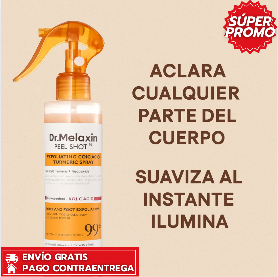 Dr. Melaxin Peel Shot™: Exfoliante que ilumina, Aclara y suaviza al instante.