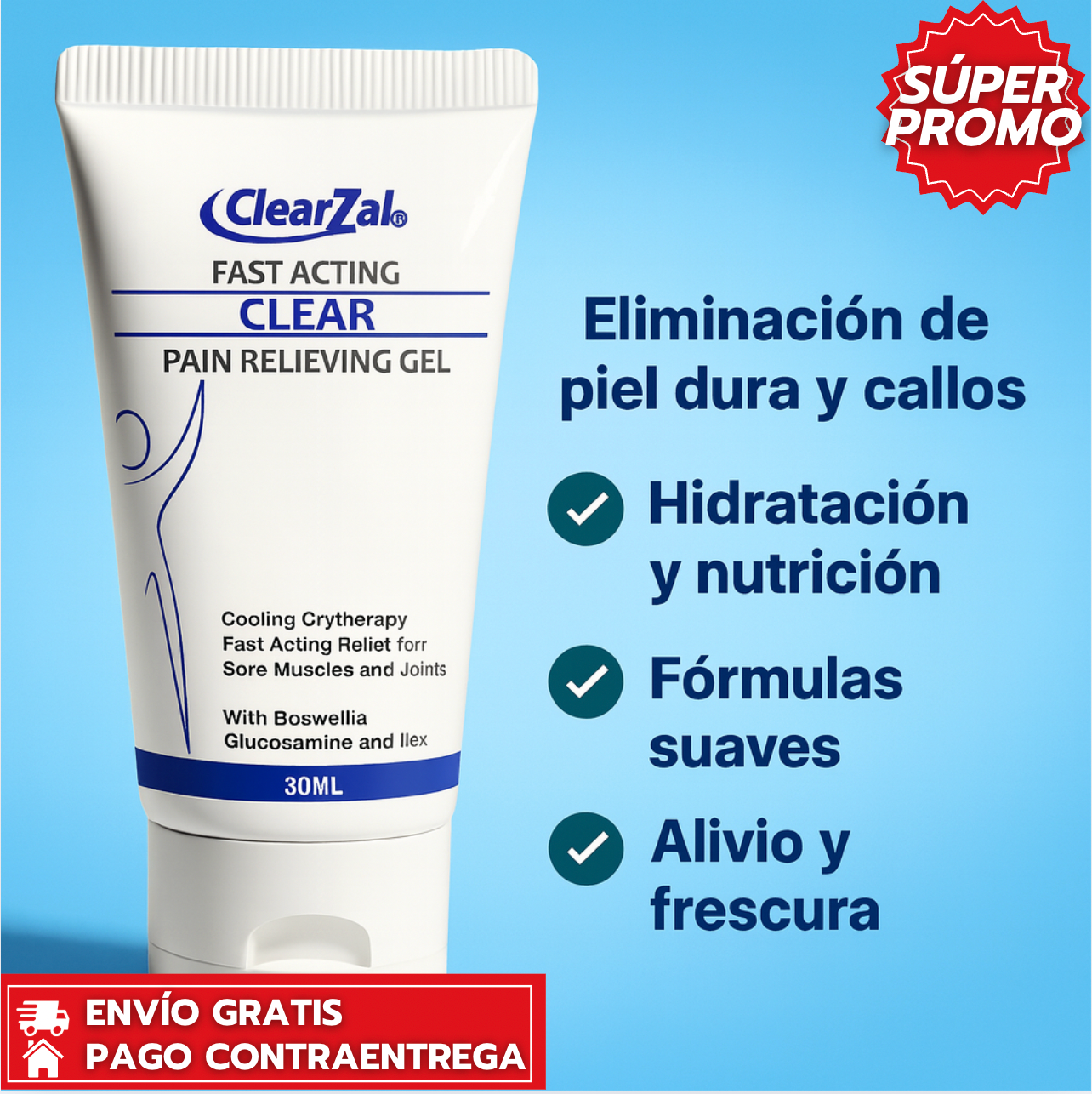 Oferta Especial 2X1 : ClearZal™: Gel frío que calma la tensión muscular al instante.