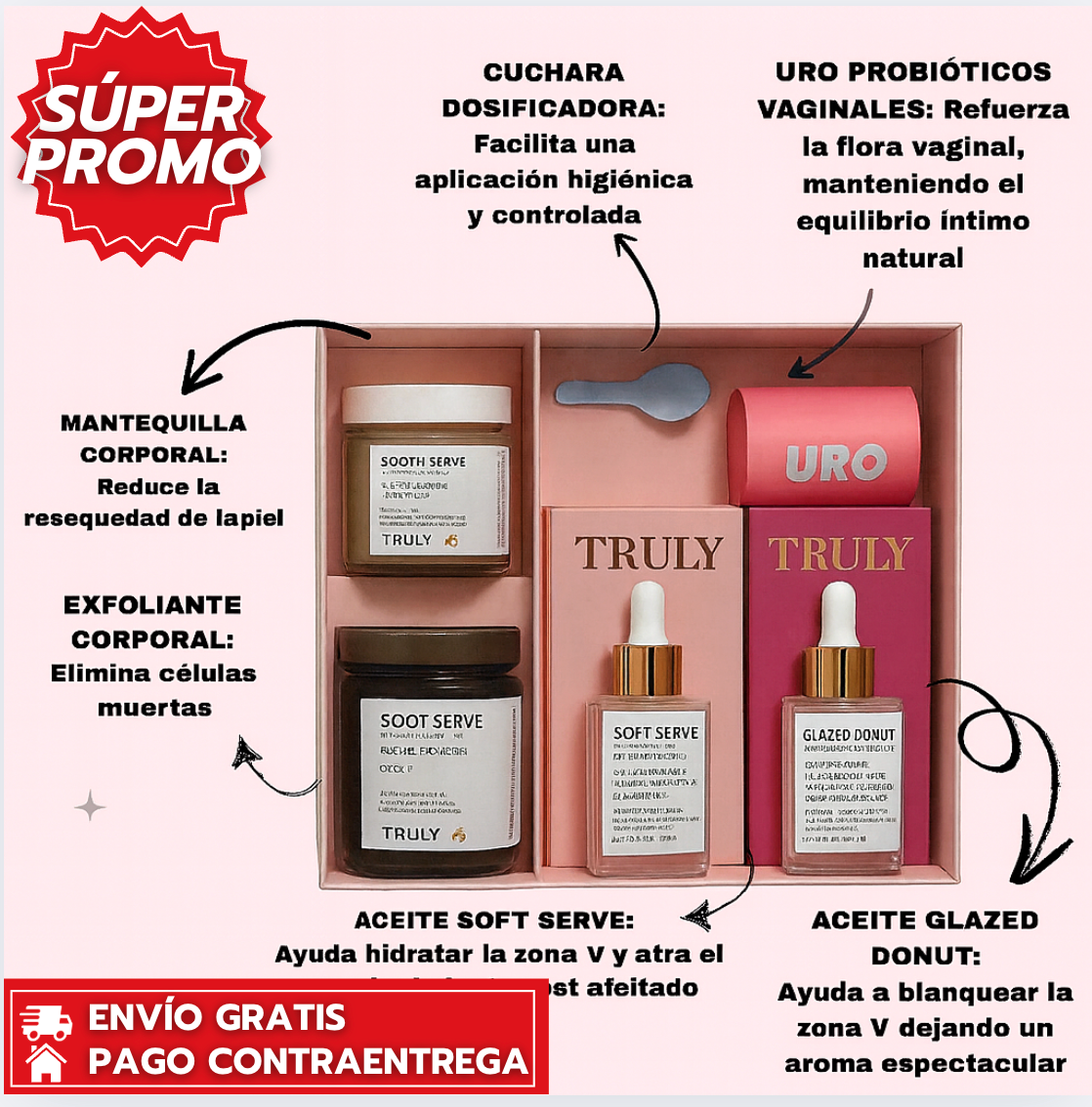 Oferta Especial 6X1: Pretty Glow Box™: Kit de autocuidado con hidratación profunda y glow diario.