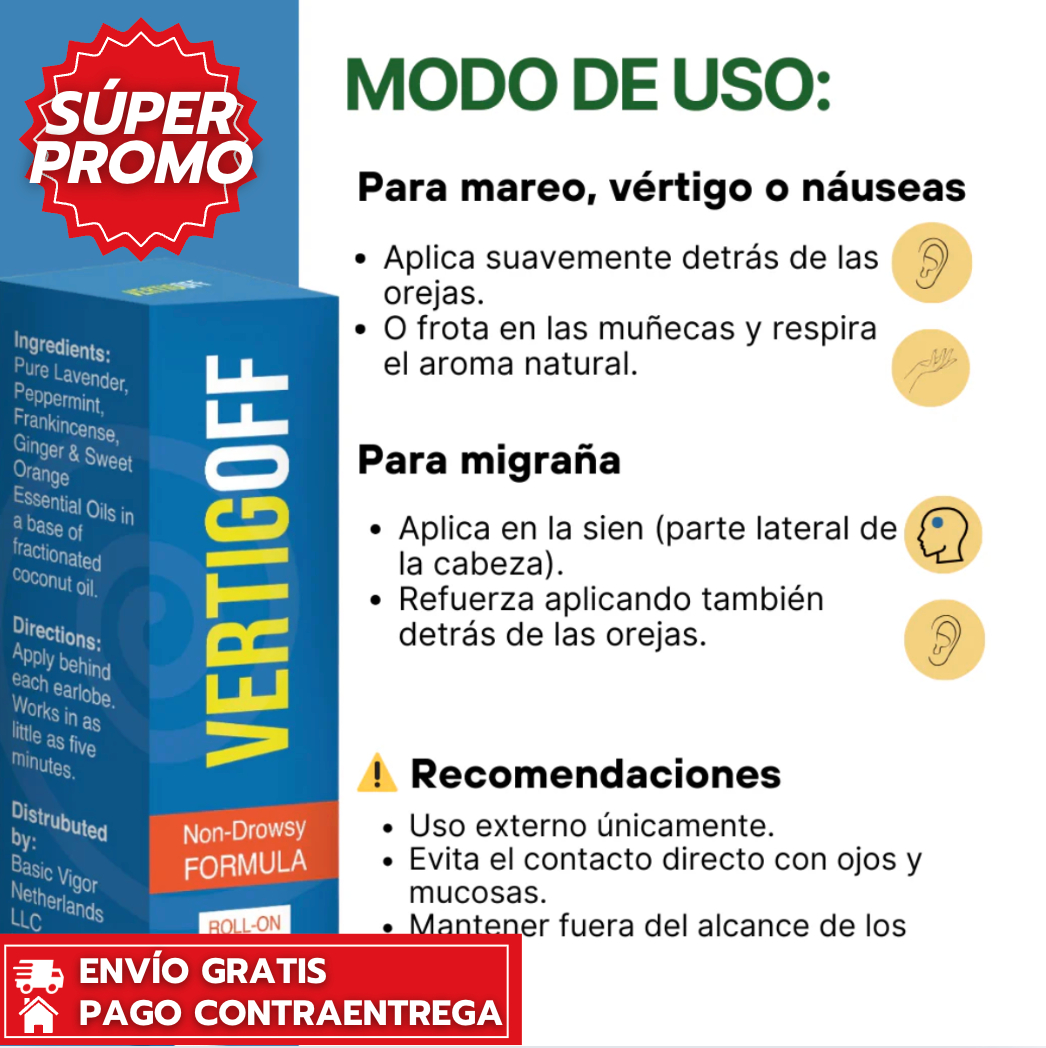 Oferta Especial 2X1: VertigoEase™ : Alivio rápido del vértigo.