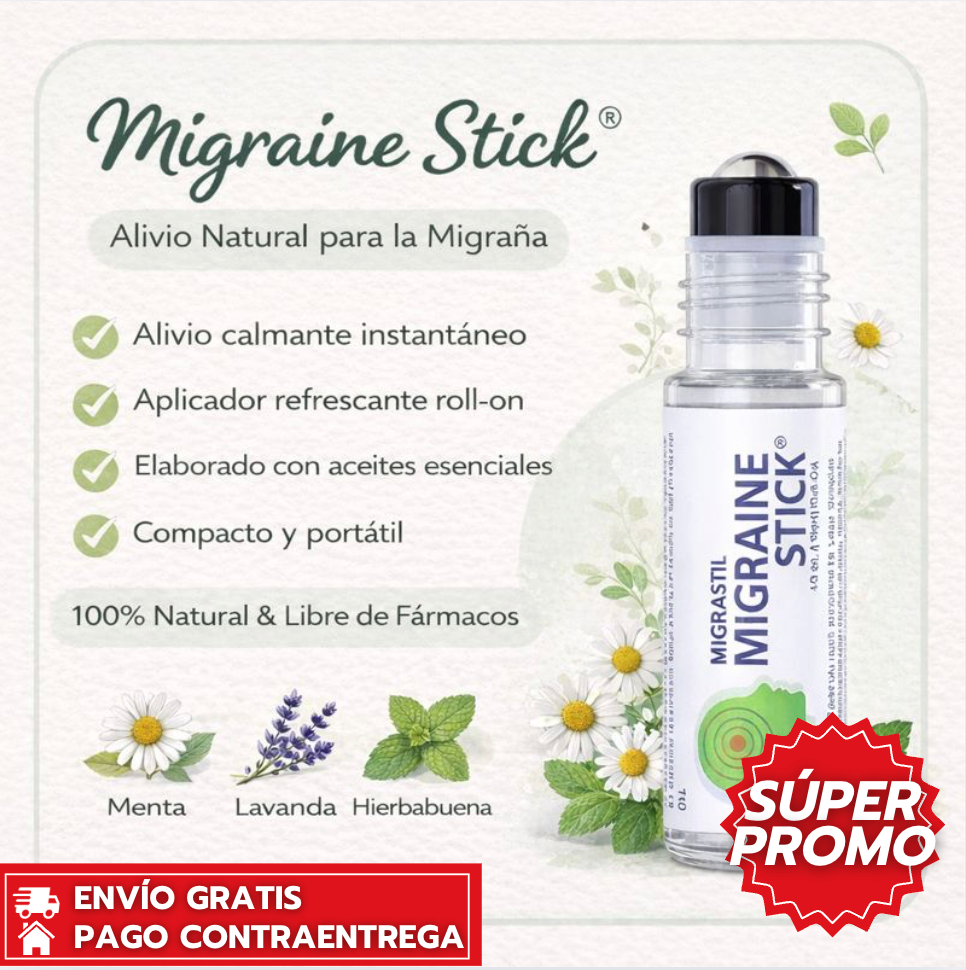 Migraine Stick™: livio refrescante inmediato para la tensión y el dolor de cabeza