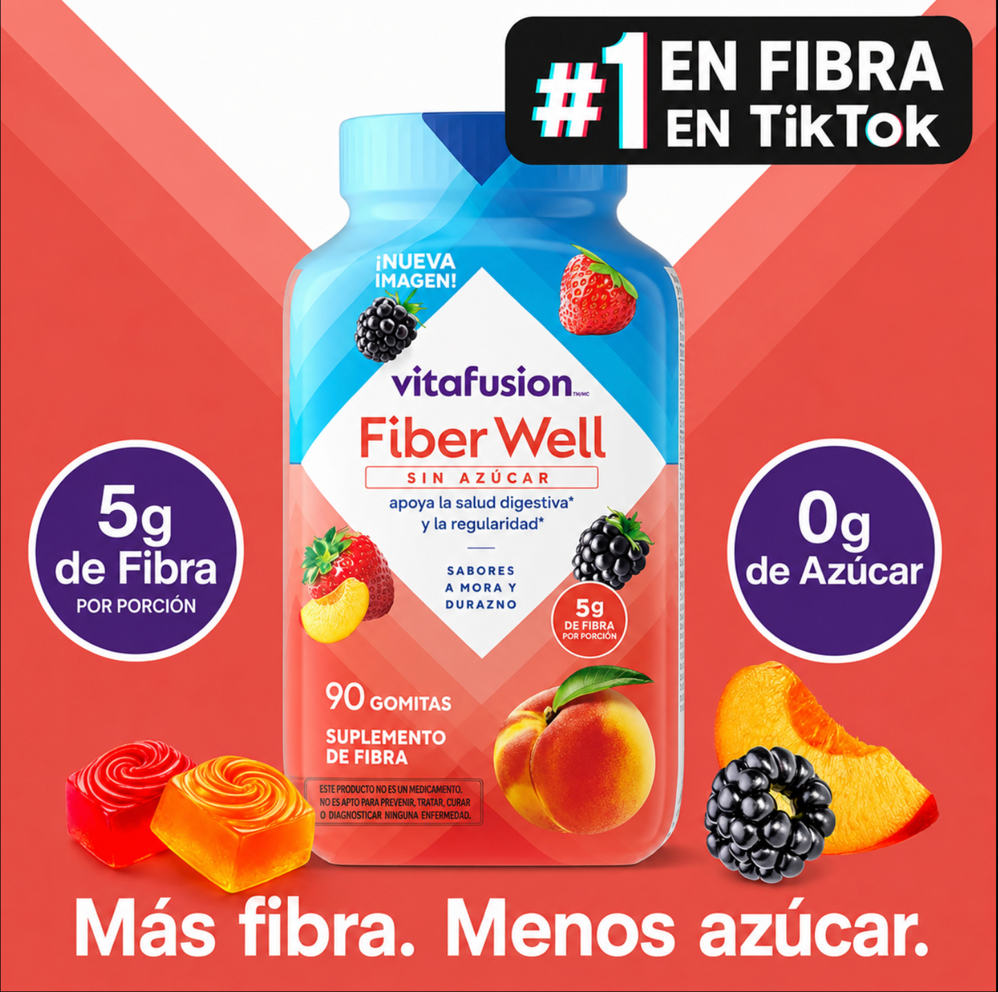 VITALFUSION Fiber Well™: Digesta Natural Sin Culpa y Sin Azucar