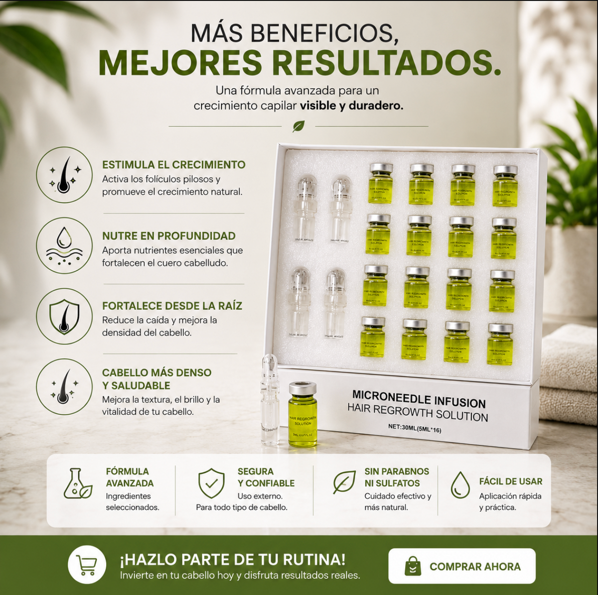 KIT Apex™: Sistema de regeneración capilar MicroNeedle Hair Infusion