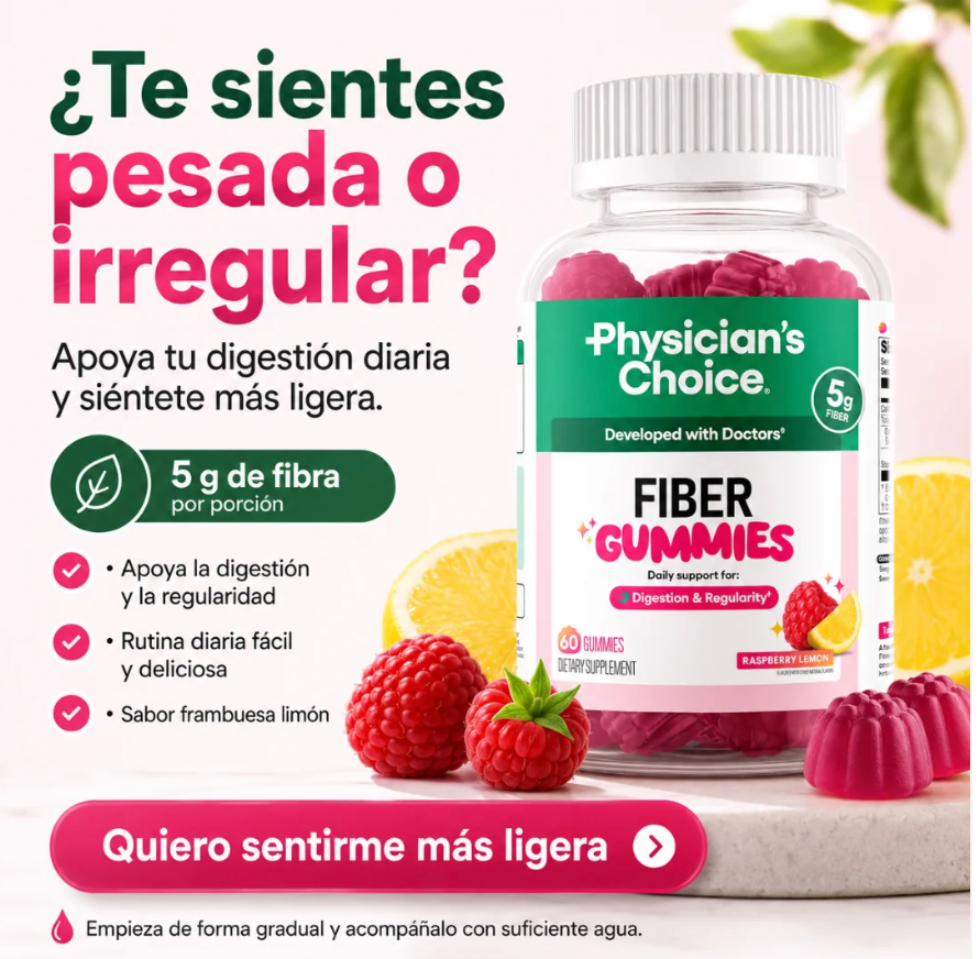 2X1 FIBER GUMMIES™: Gomitas de fibra para una digestión ligera, sin hinchazón.