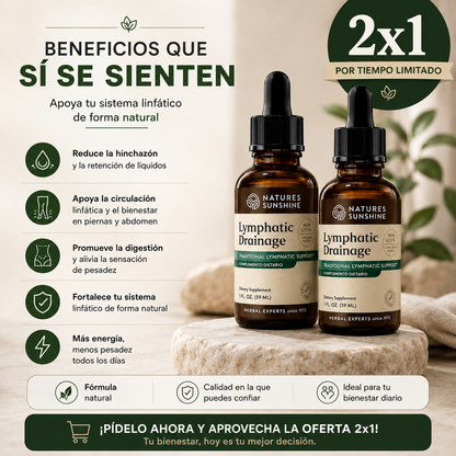 2X1 LYMPHATIC DRAINAGE™: Drenaje Linfático Natural, Reduce la hinchazon