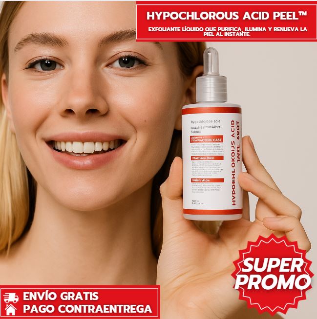 Hypochlorous Acid Peel™: Exfoliante líquido que purifica, ilumina y renueva la piel al instante.