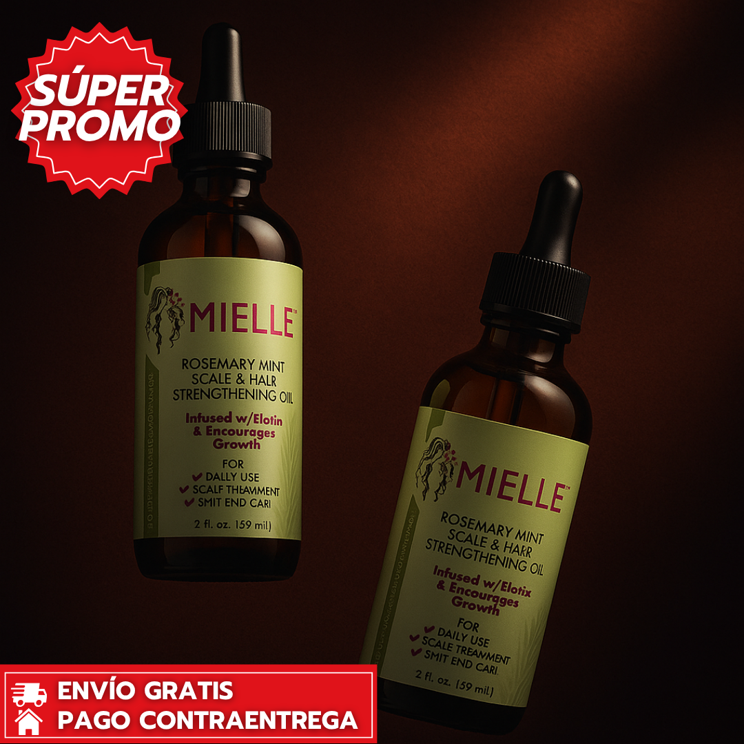 Oferta Especial 2x1 Mielle Serum™: Fortalece, nutre y acelera el crecimiento del cabello.
