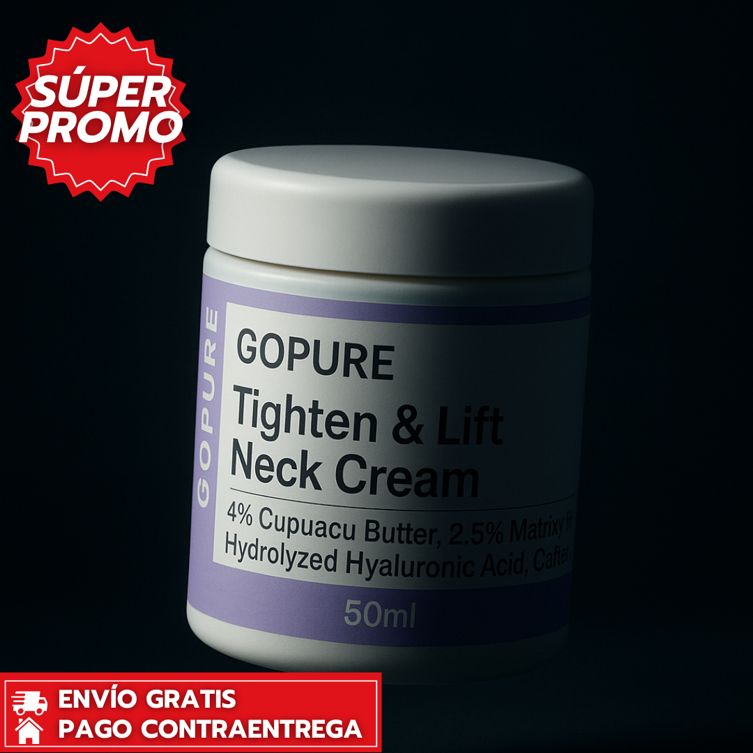 GoPure™: Crema reafirmante que hidrata, tensa y rejuvenece cuello y escote.