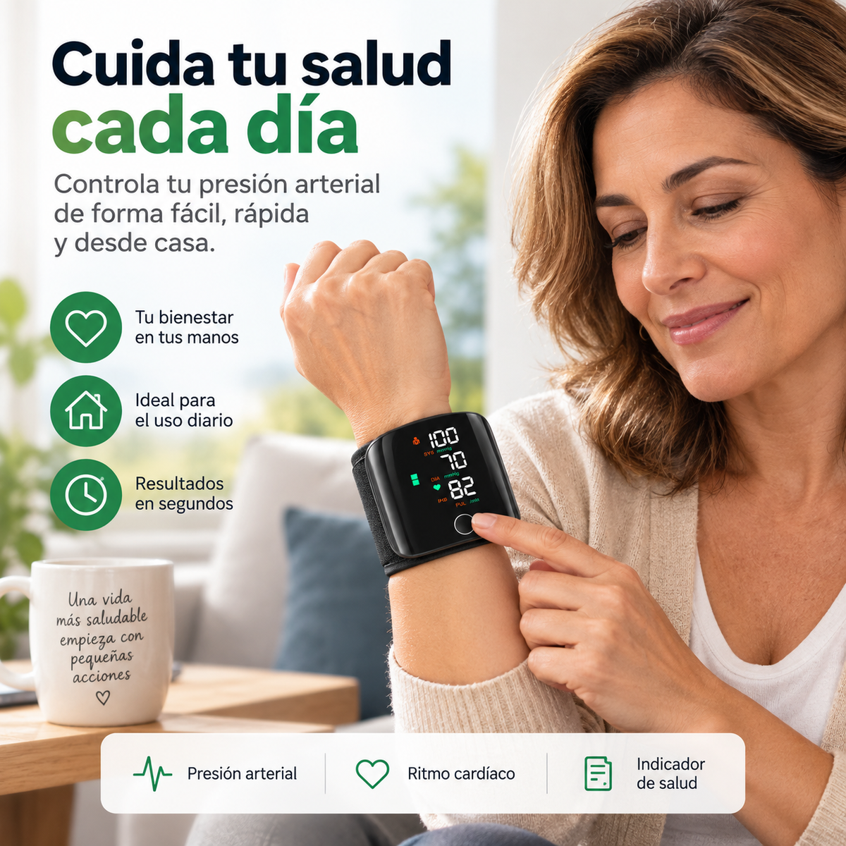 Medición Rápida y Precisa – Monitor Arterial De Presión Arterial