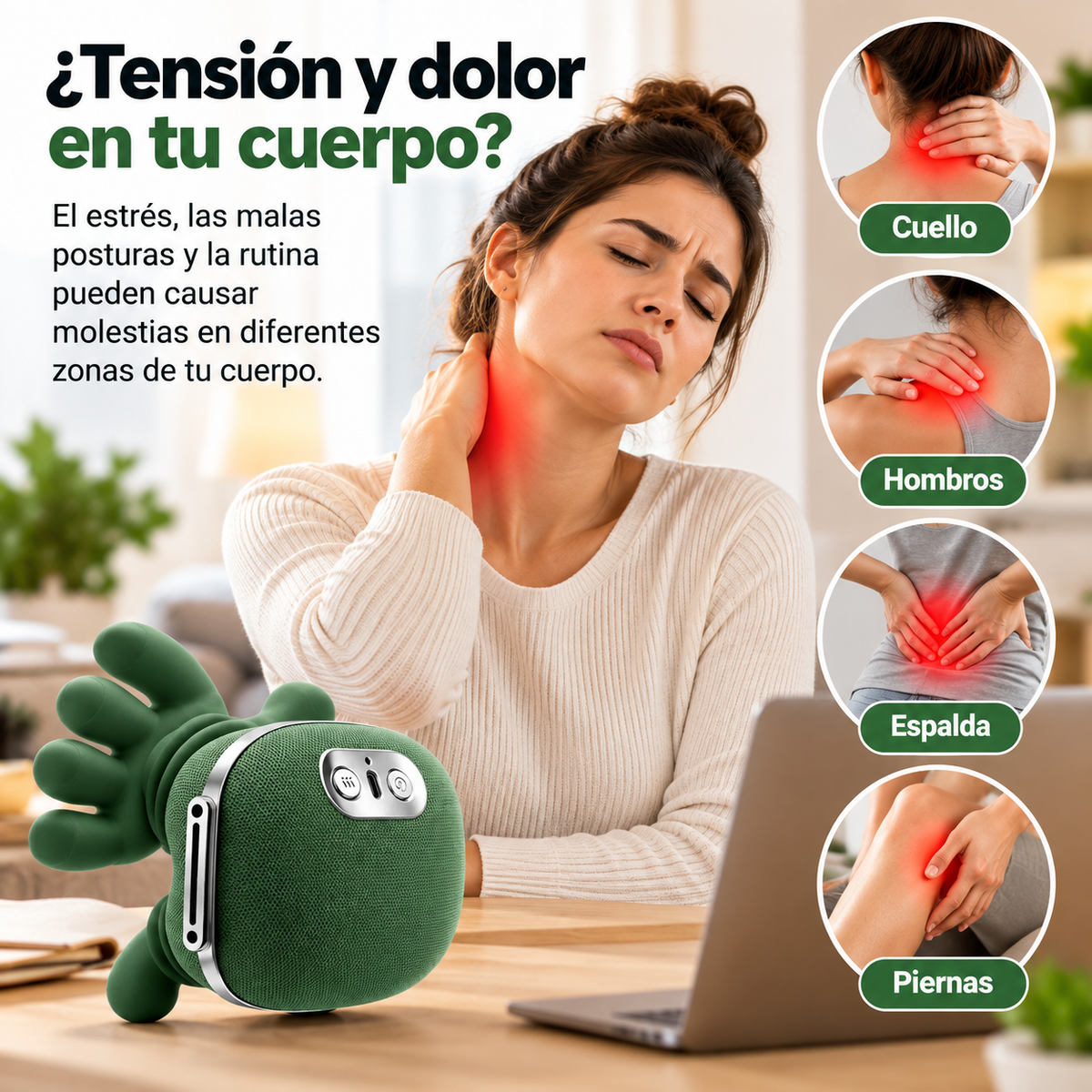 Palm™ | Masajeador Shiatsu con Calor
