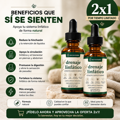 2X1 LYMPHATIC DRAINAGE™: Drenaje Linfático Natural, Reduce la hinchazon