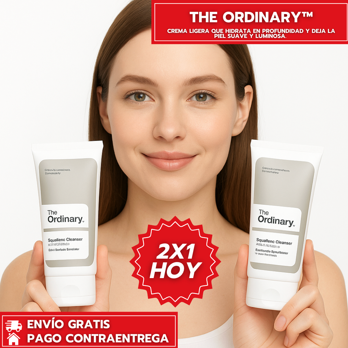 Oferta Especial 2x1 The Ordinary™ : Crema ligera que hidrata en profundidad y deja la piel suave y luminosa. ✨
