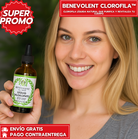 Benevolent Clorofila™: Clorofila líquida natural que purifica y revitaliza tu cuerpo.