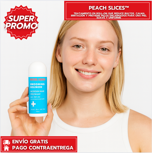 Peach Slices™: Tratamiento en Roll-On que Reduce Bultos, Calma Irritación y Previene Pelos Encarnados para una Piel Suave y Uniforme