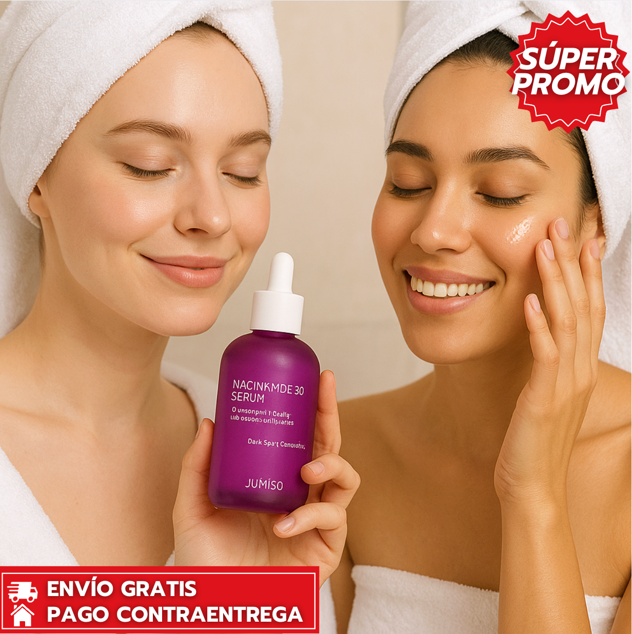 Jumiso Niacinamide™: Sérum facial avanzado con 20% de niacinamida y TXA que aclara manchas, reduce poros y deja la piel luminosa y uniforme.