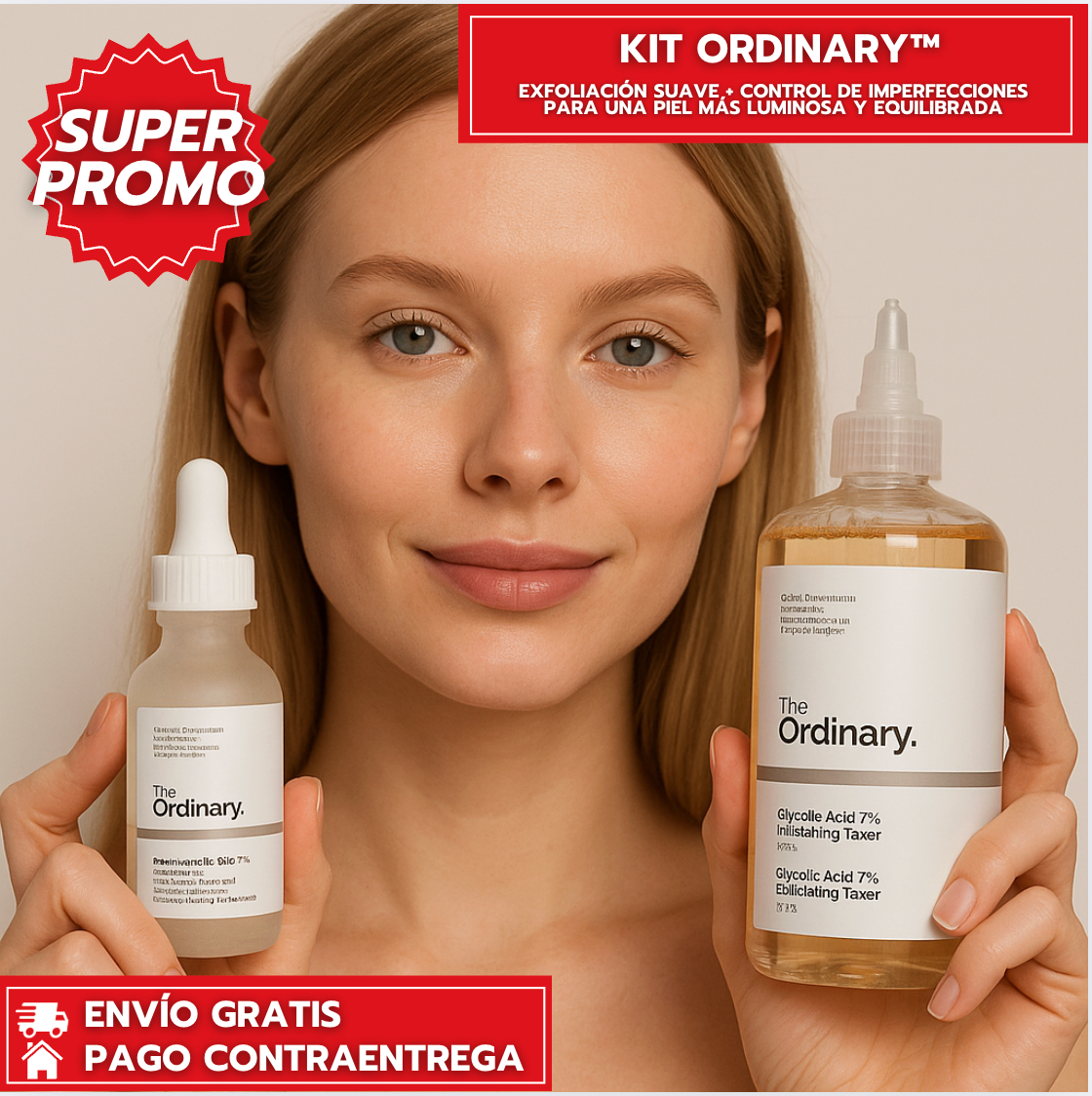 Oferta Especial 2x1: KIT ORDINARY™ – Exfoliación Suave + Control de Imperfecciones para una Piel Más Luminosa y Equilibrada