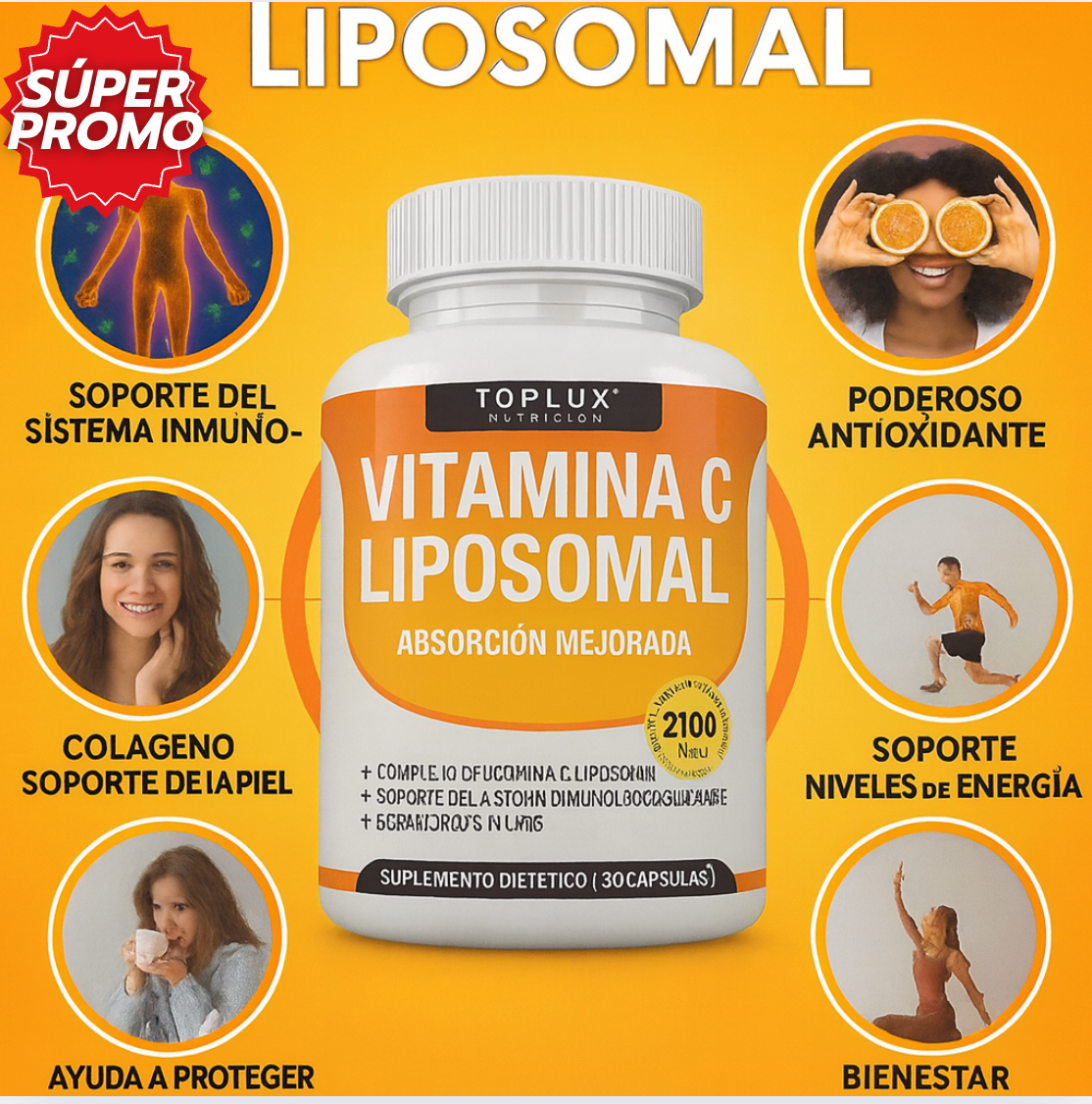 Liposomal Vitamin C™: Vitamina C de alta absorción para más energía, mejor inmunidad y piel más luminosa.