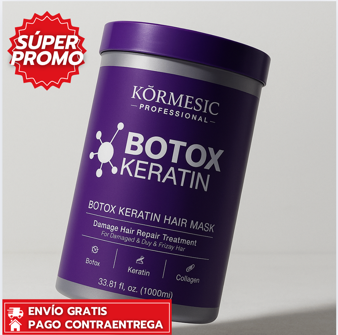 Kormesic Botox™: Hidratación y reparación instantánea del cabello.