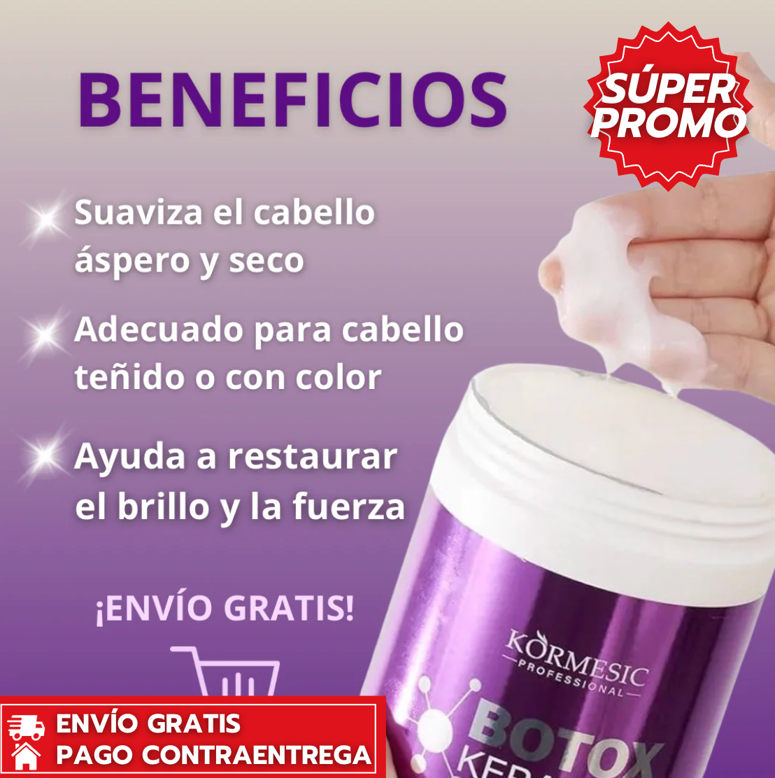 Kormesic Botox™: Hidratación y reparación instantánea del cabello.