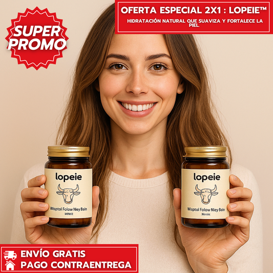 OFERTA ESPECIAL 2X1 : LOPEIE™: Hidratación natural que suaviza y fortalece la piel.