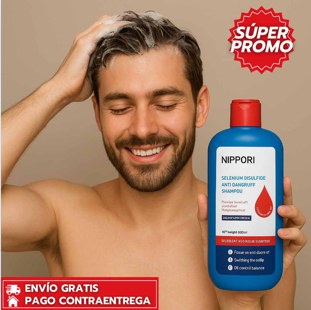 Nippori™: Champú anticaspa de limpieza profunda y alivio inmediato.