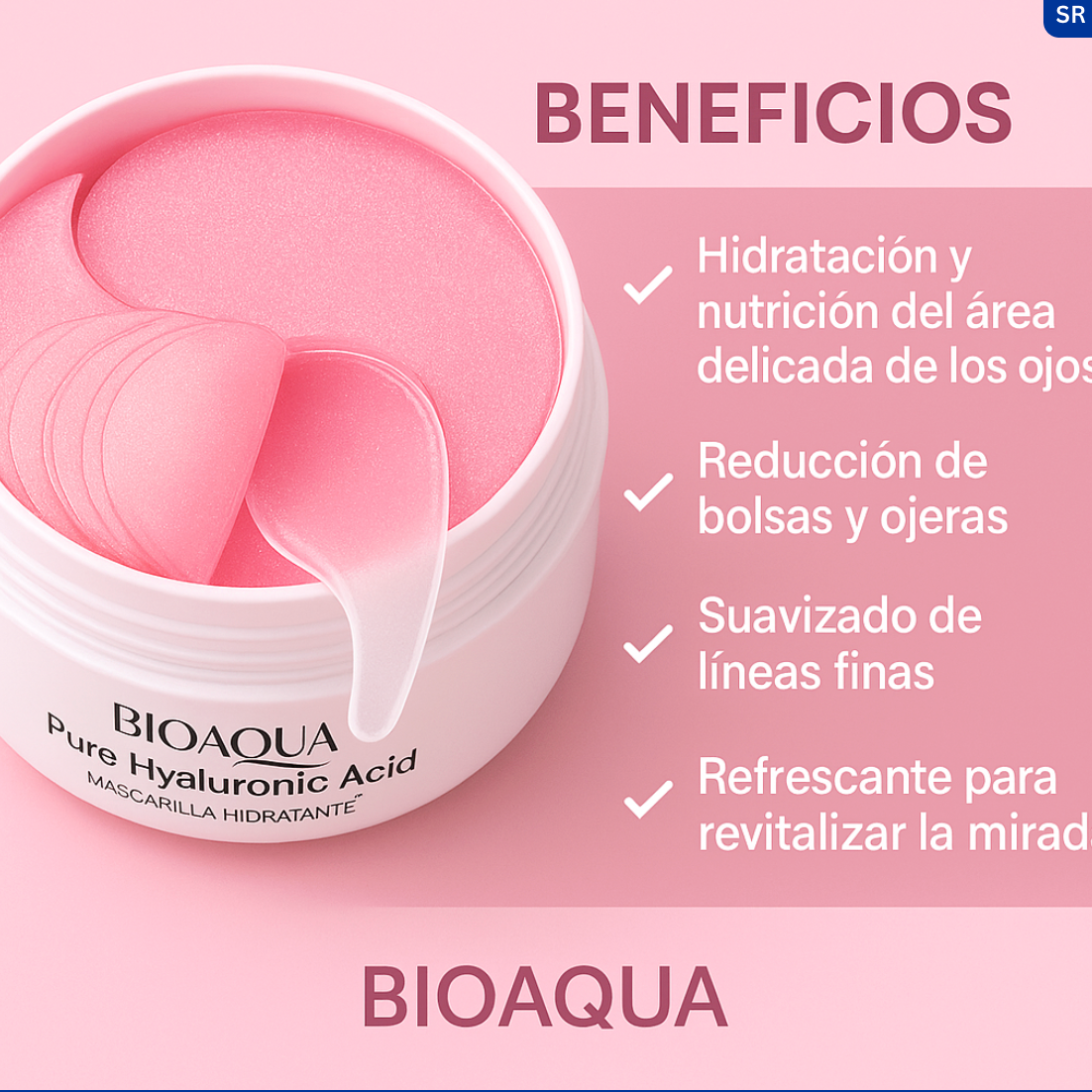 Oferta Especial 2x1 : Bioaqua™ : Parches de hidrogel que hidratan y revitalizan la mirada.