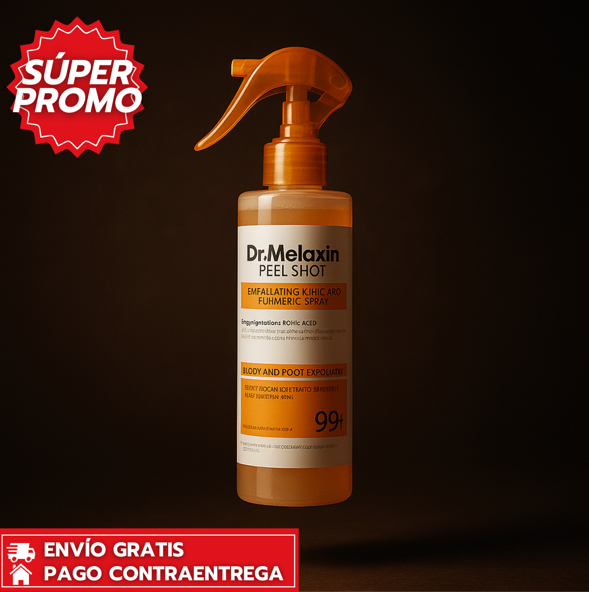 Dr. Melaxin Peel Shot™: Exfoliante que ilumina, Aclara y suaviza al instante.