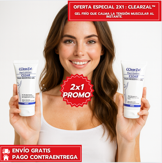 Oferta Especial 2X1 : ClearZal™: Gel frío que calma la tensión muscular al instante.