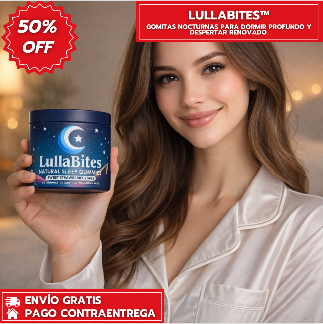 LullaBites™: Gomitas nocturnas para dormir profundo y despertar renovado.