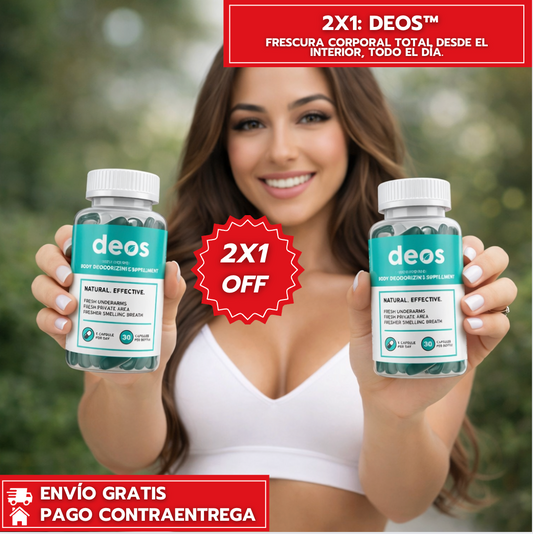Oferta Especial 2X1: Deos™: Frescura corporal total desde el interior, todo el día.
