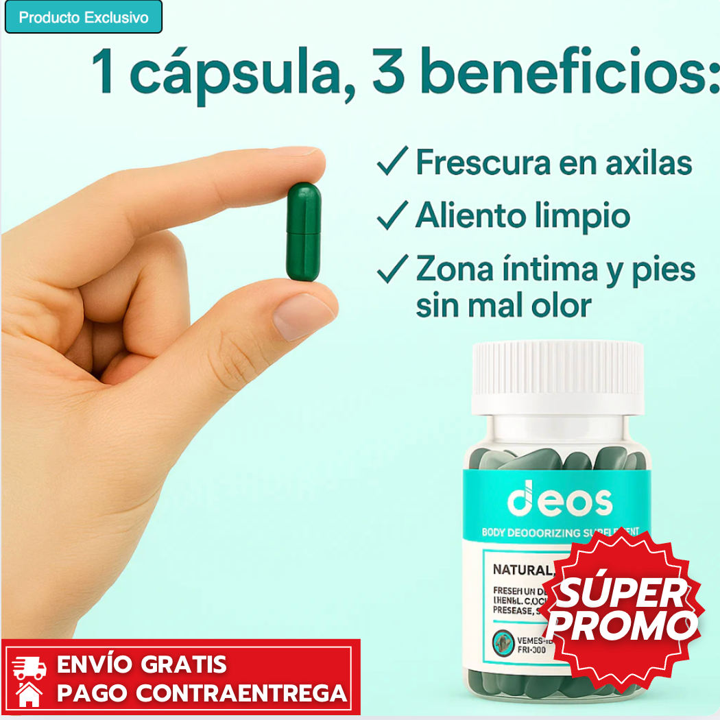 Oferta Especial 2X1: Deos™: Frescura corporal total desde el interior, todo el día.