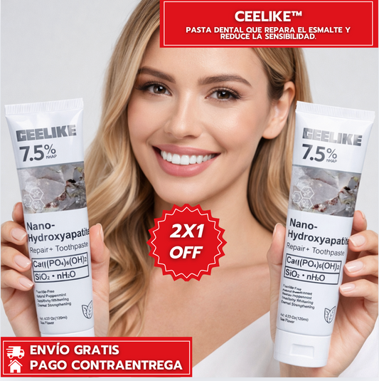 Oferta Especial 2X1: Ceelike™: Pasta dental que repara el esmalte y reduce la sensibilidad.