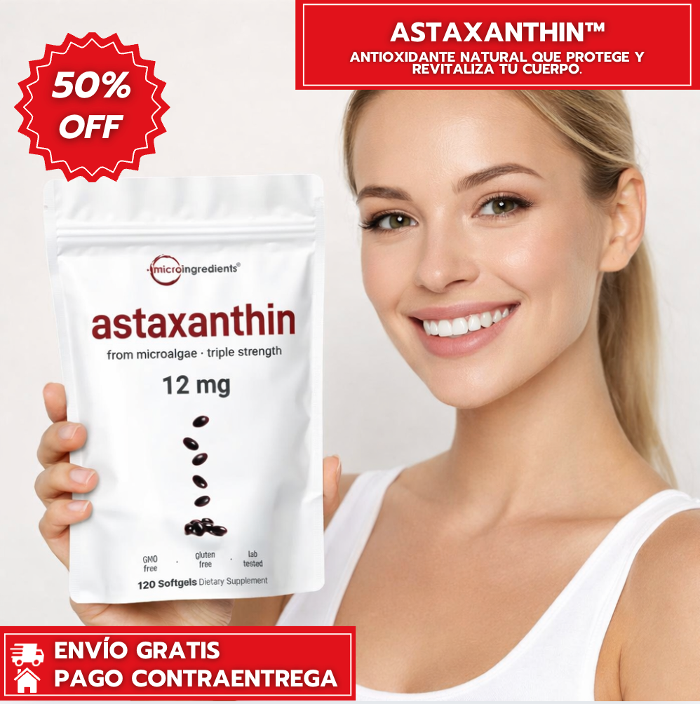 Astaxanthin™: Antioxidante natural que protege y revitaliza tu cuerpo.