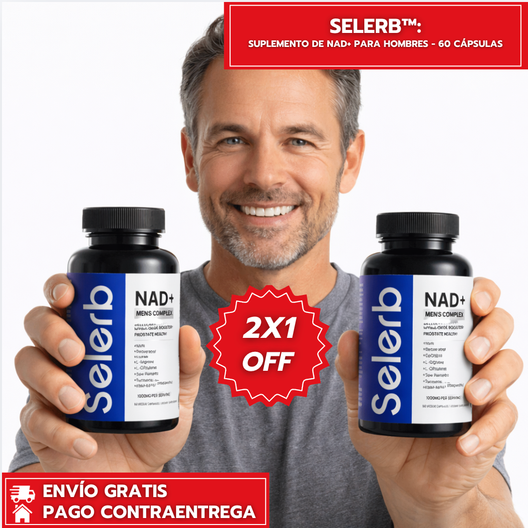 Oferta Especial 2X1: Selerb™: Suplemento de NAD+ para Hombres - 60 Cápsulas