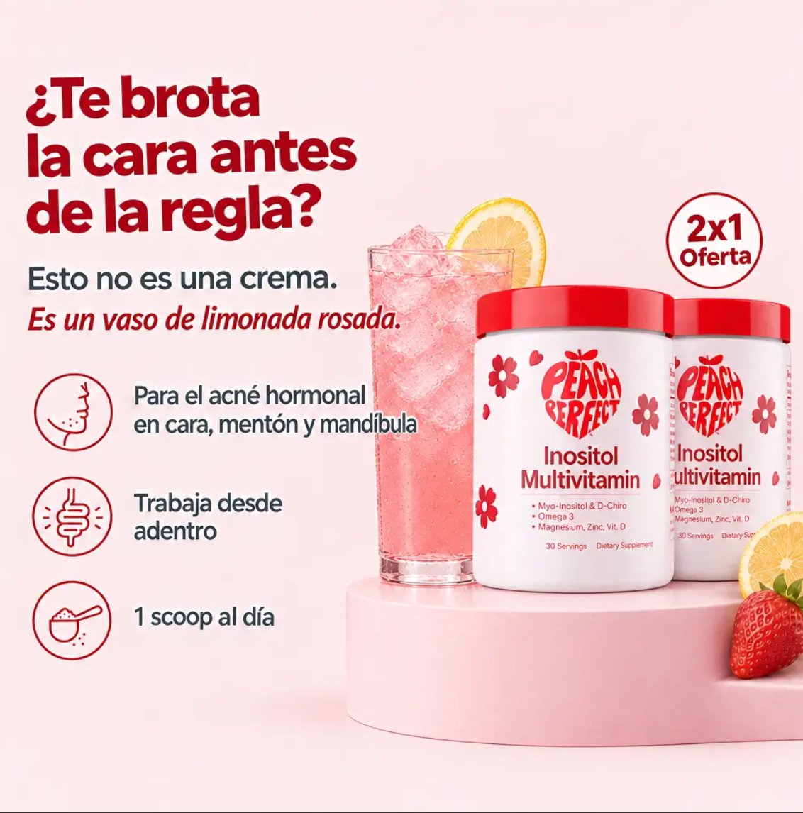Oferta 2X1: Inositol Multivitamin en polvo: apoyo para tu piel desde adentro