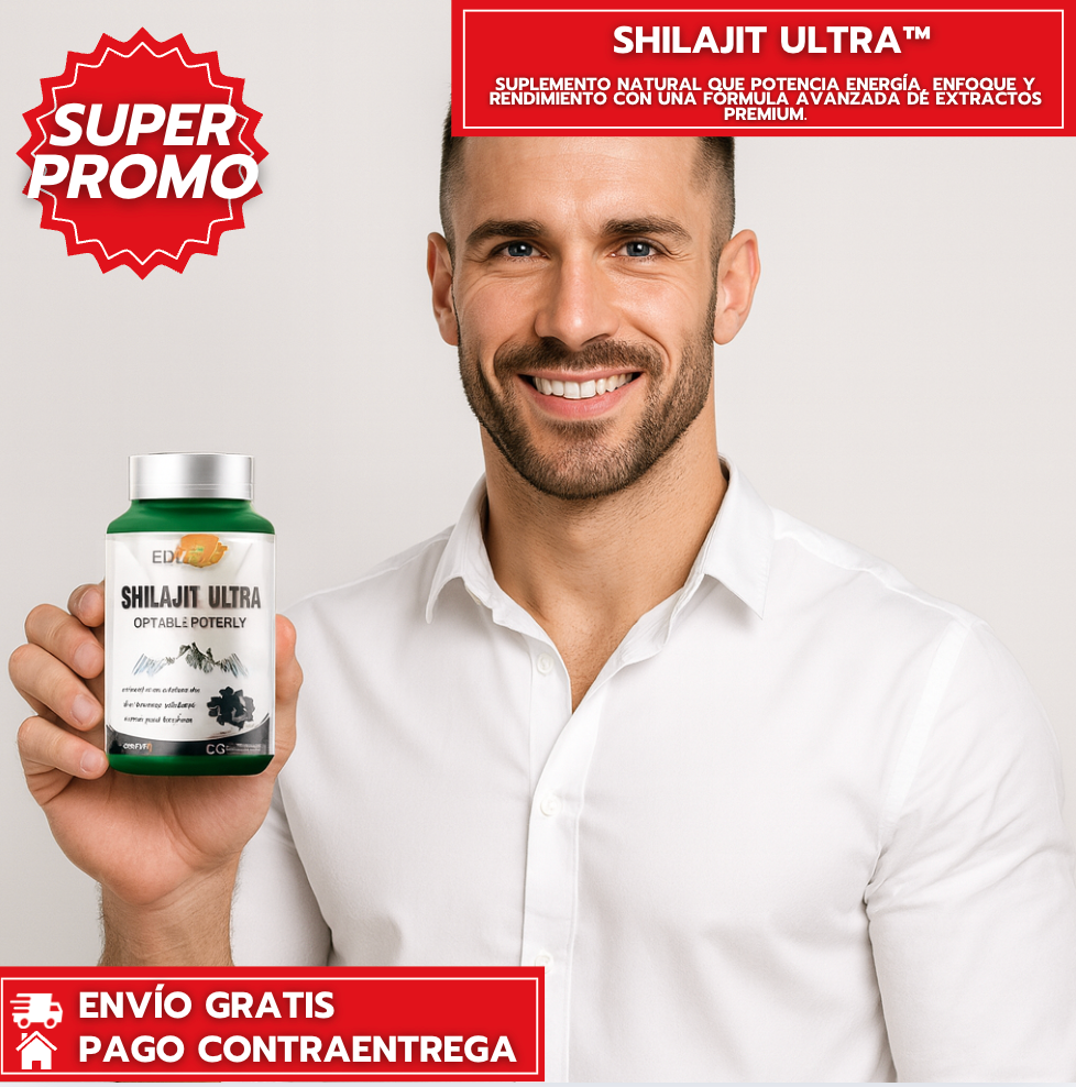 Shilajit Ultra™: Suplemento natural que potencia energía, enfoque y rendimiento con una fórmula avanzada de extractos premium.