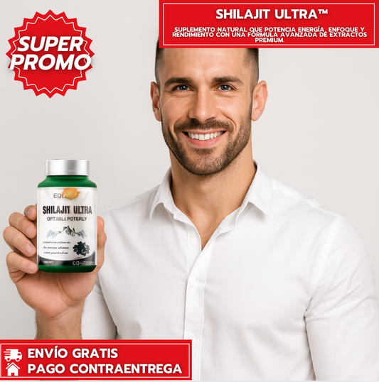 Shilajit Ultra™: Suplemento natural que potencia energía, enfoque y rendimiento con una fórmula avanzada de extractos premium.