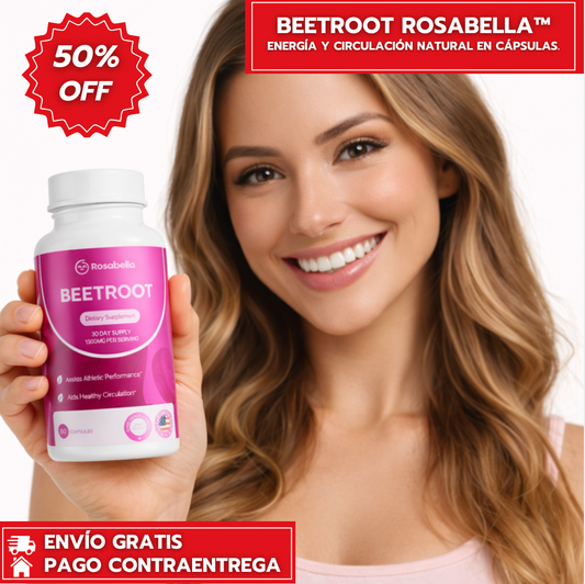 Beetroot Rosabella™: Energía y circulación natural en cápsulas.