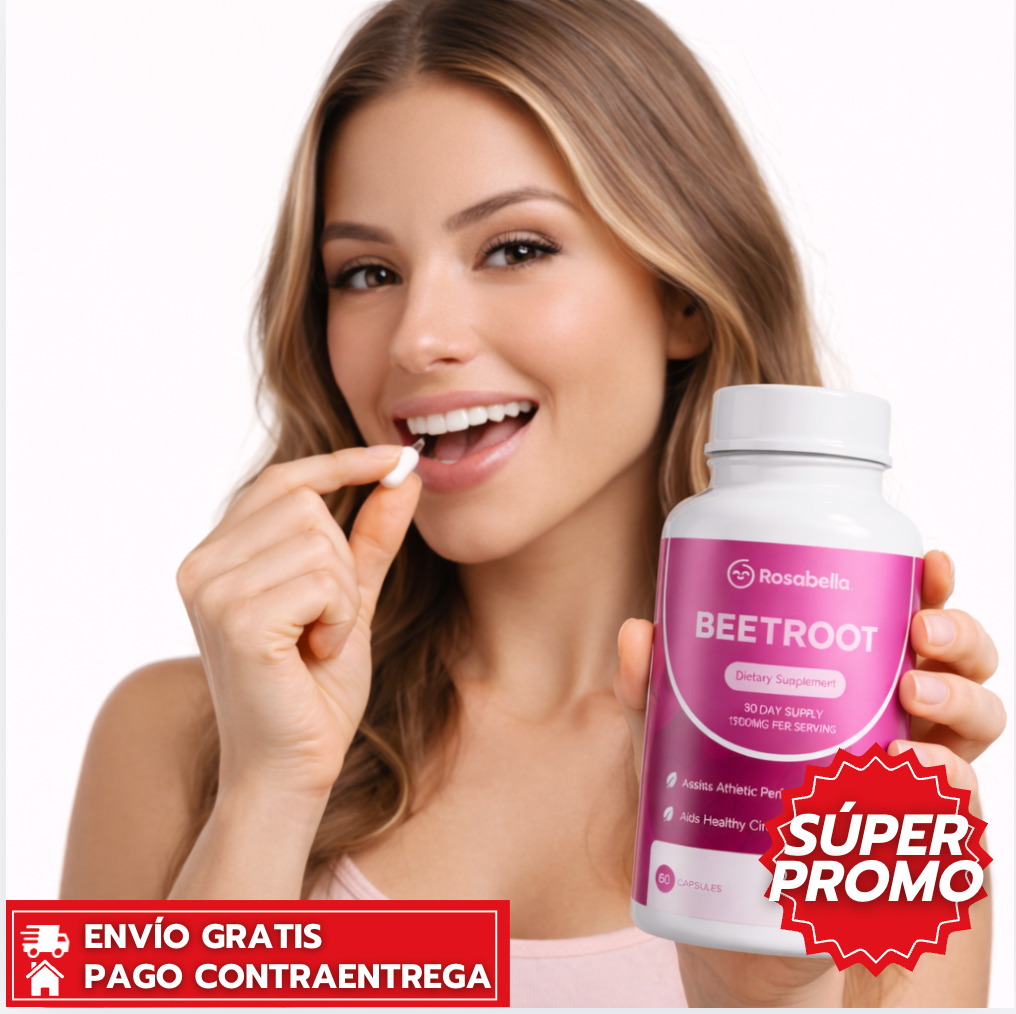 Beetroot Rosabella™: Energía y circulación natural en cápsulas.