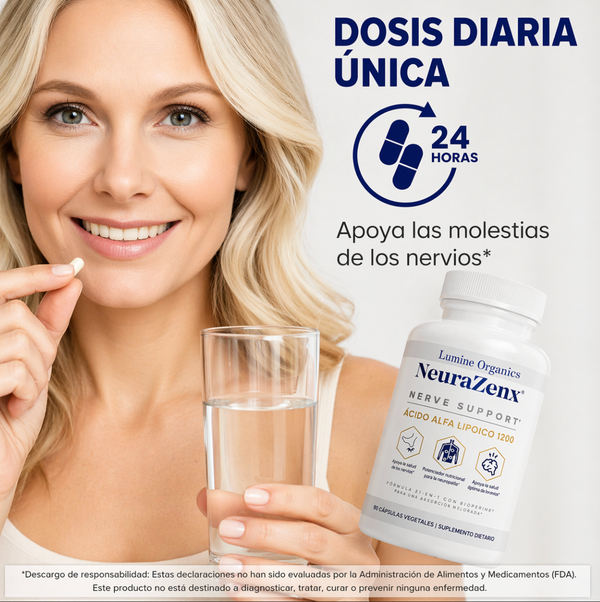 NeuraZenx™: Apoya la salud nerviosa y alivia molestias con su fórmula 20 en 1.