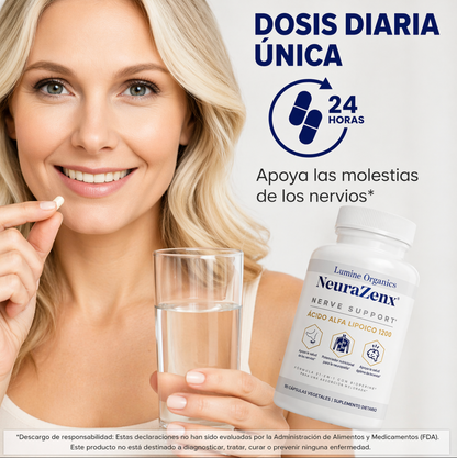 NeuraZenx™: Apoya la salud nerviosa y alivia molestias con su fórmula 20 en 1.