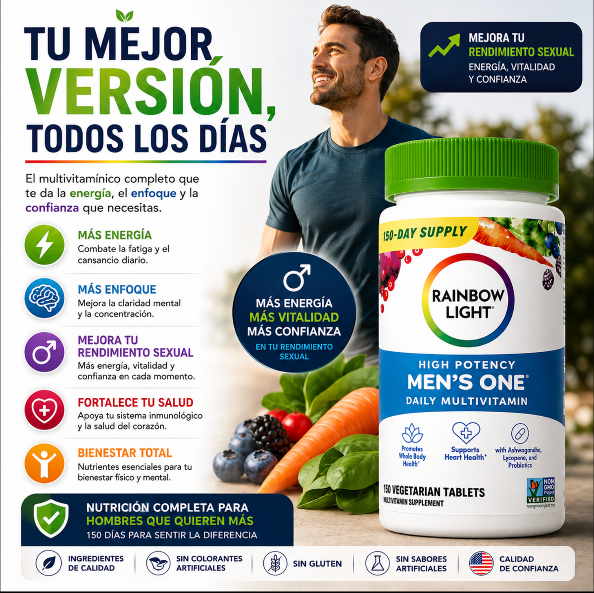 Rainbow Light For Men™ 150 CAPSULAS