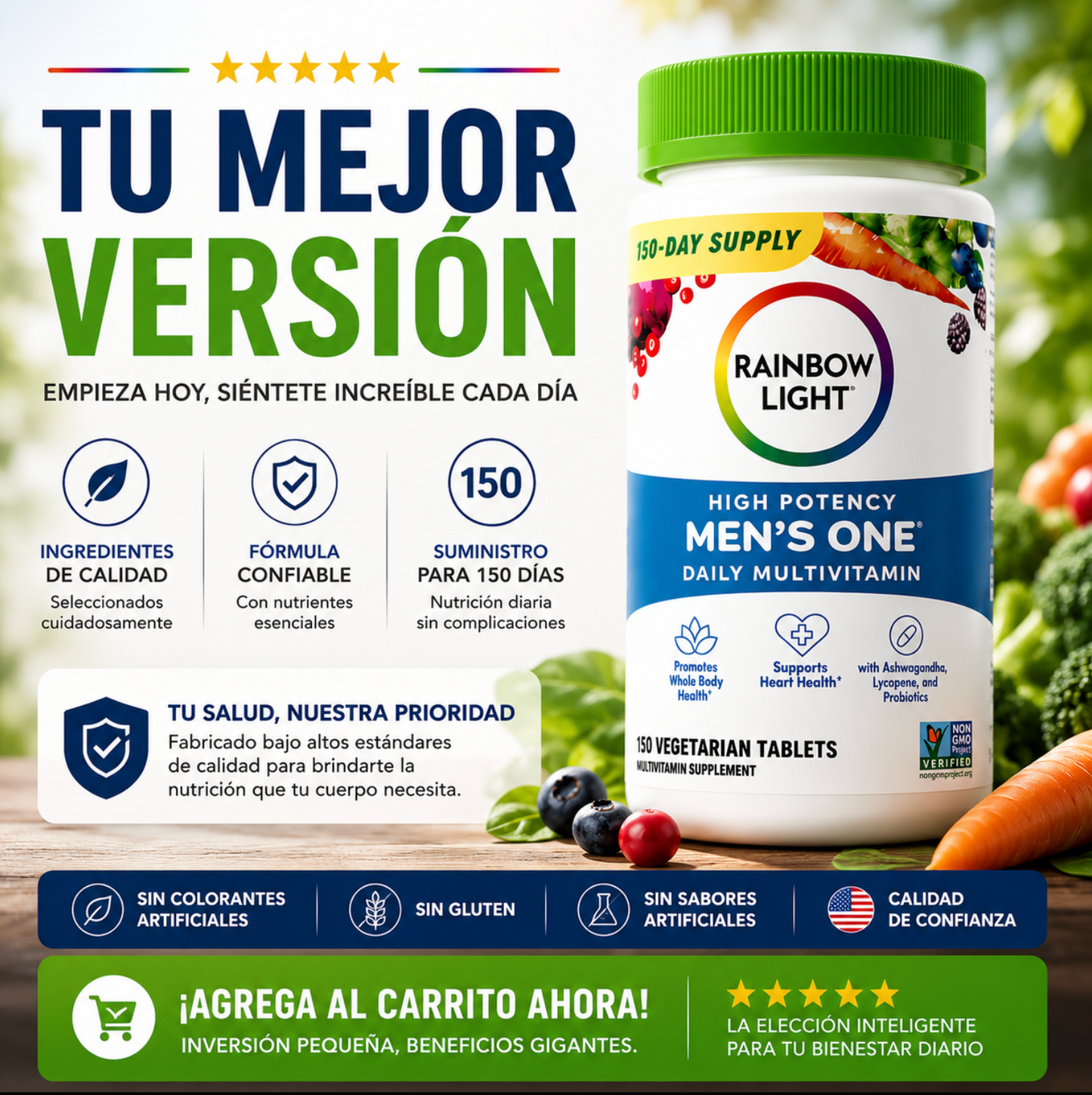Rainbow Light For Men™ 150 CAPSULAS