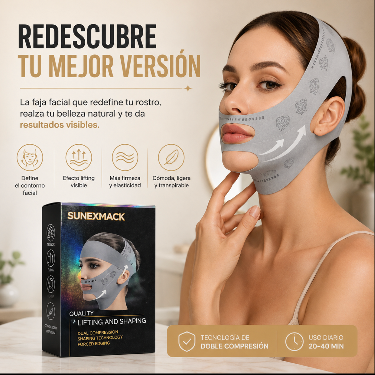 SunexMack™: Faja Para Perfilar El rostro