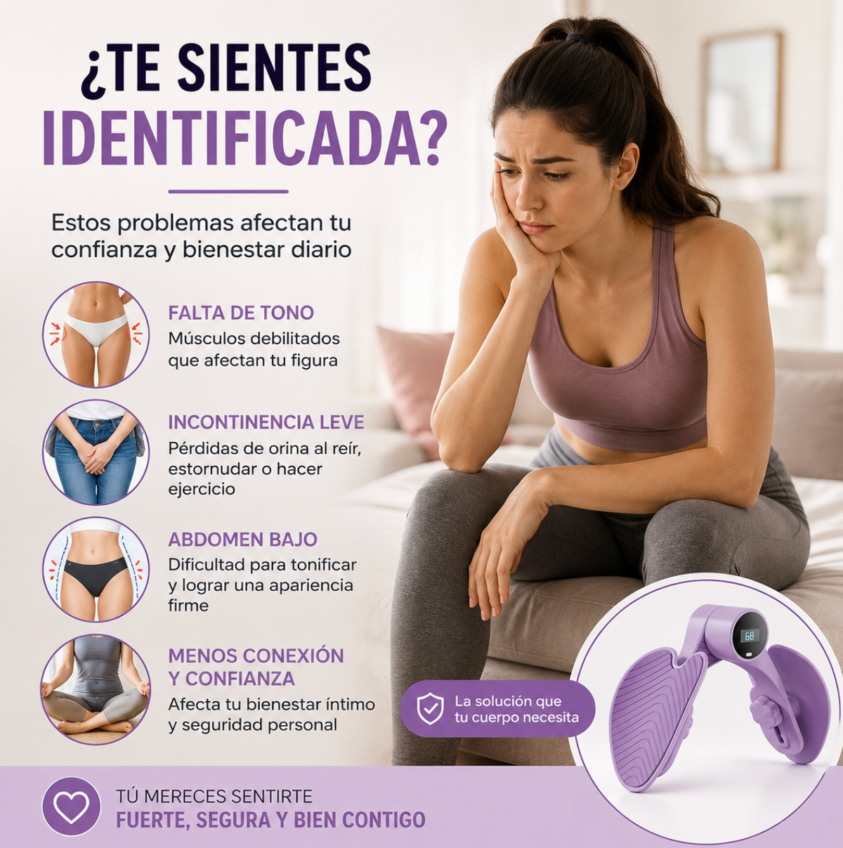 Ejercitador Pelvico: Tonifica Musculos, Abductores Y abdomen Bajo