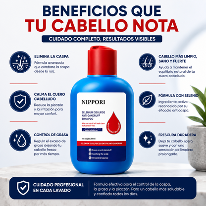 2X1 Oferta Especial NIPPORI™: Controla Grasa, Elimina Caspa, Calma Picazón