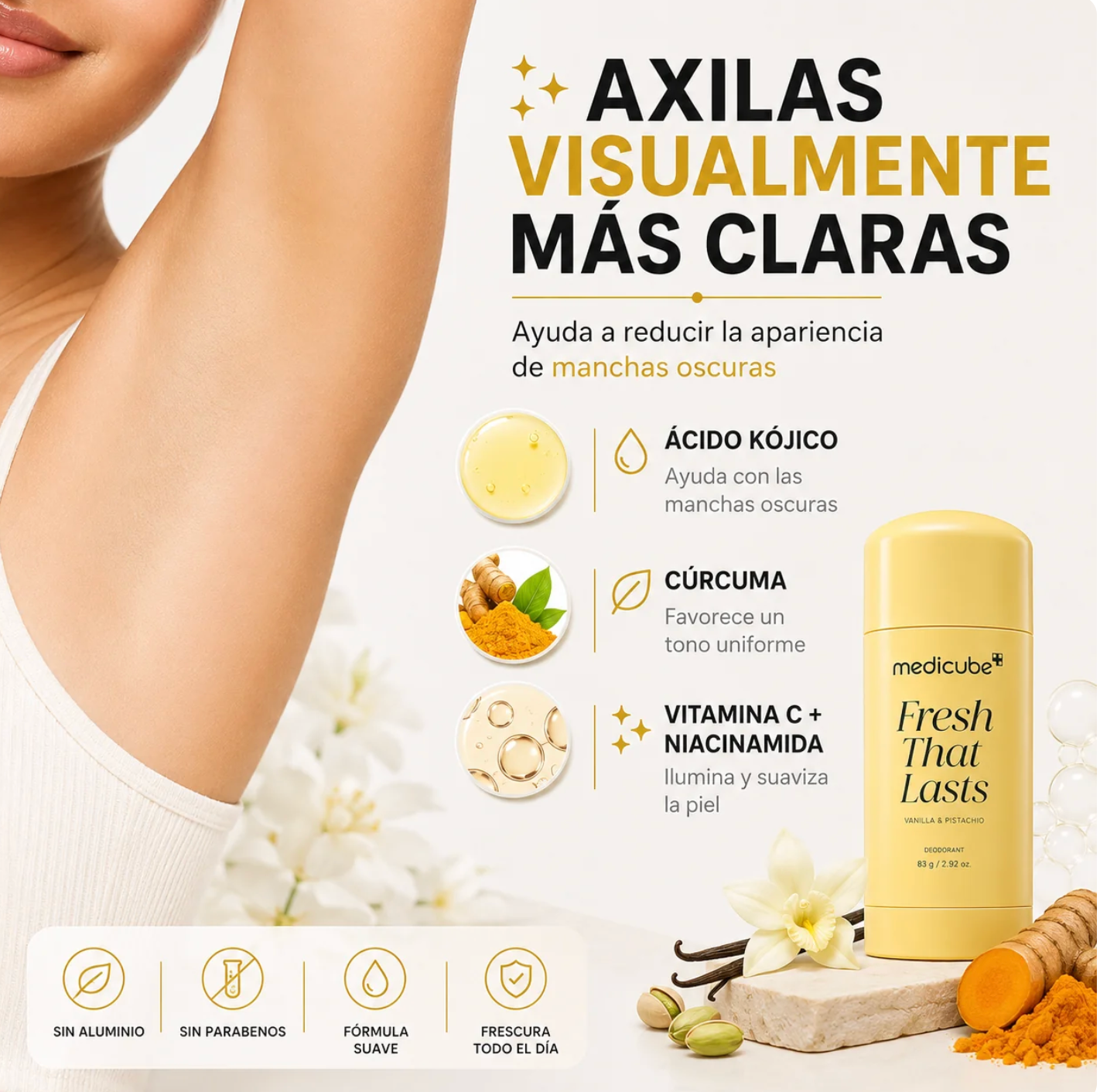 OFERTA 2X1 ESODORANTE MEDICUBE | ACLARANTE DE AXILAS ✨