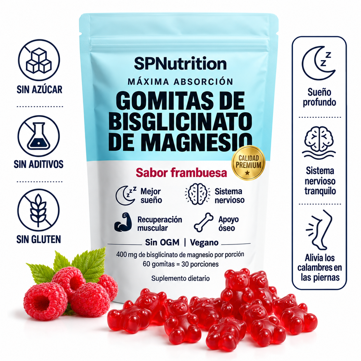 Gomitas de Bisglicinato de Magnesio: relájate y descansa mejor